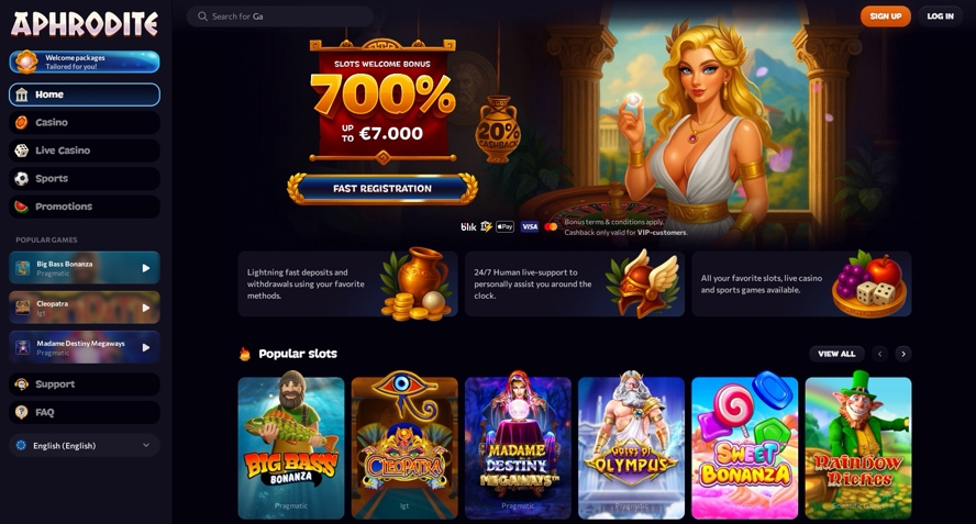 Aphrodite Casino online στην Ελλάδα